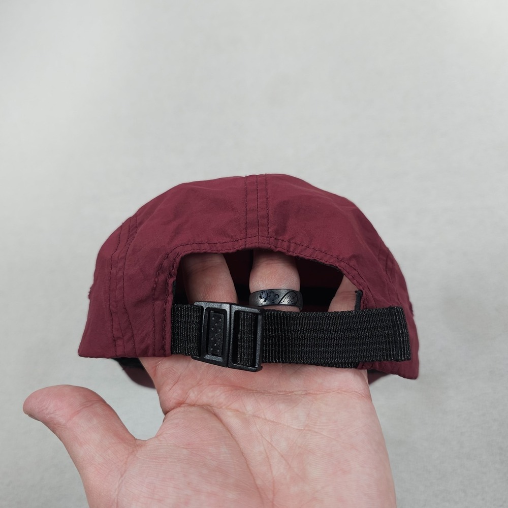 Topo Designs 5 Panel Running Hat Unisex Red Strap Back Lightweight Vented - Picture 5 of 9